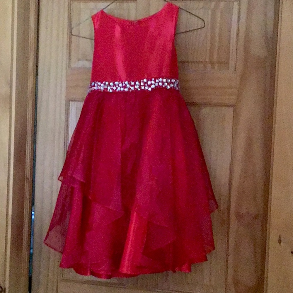 Red, dressy dress. Only wore one time.